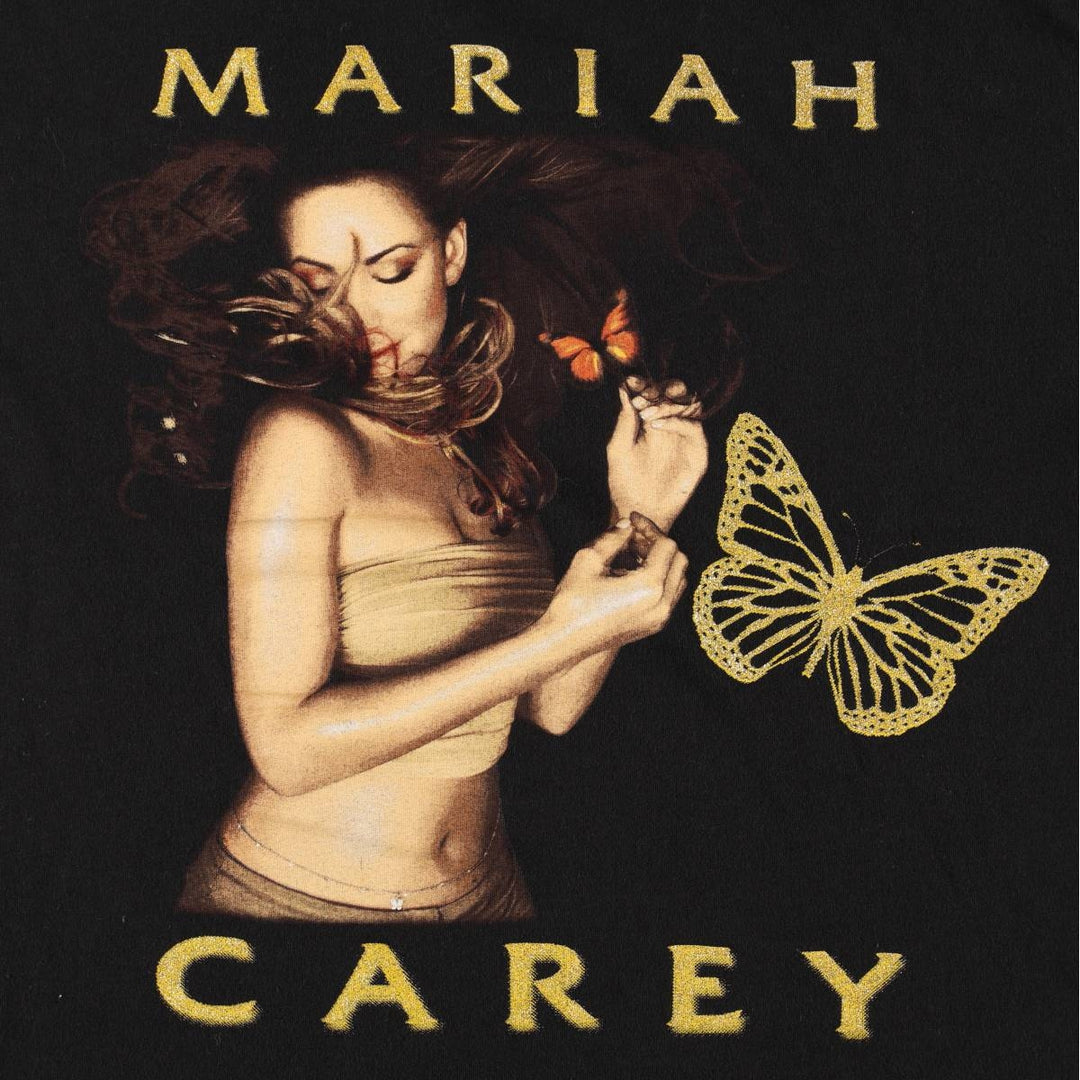 MARIAH CAREY Band T-shirt (Women's XXL equivalent) cotton black type Vintage Second Hand