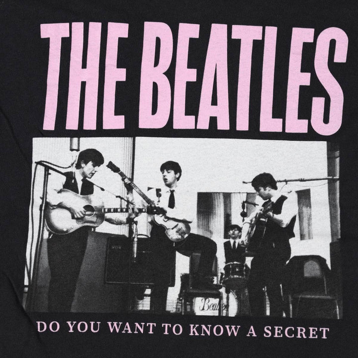 THE BEATLES Band T-shirt, Band T, Men's XS size cotton black type Vintage Second Hand