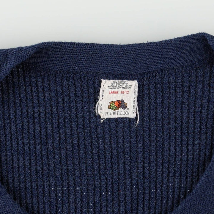 80'S Fruit of the Loom Harley-Davidson Motorcycle Thermal Long-Sleeve T-Shirt, Women's Size S (Equivalent), Vintage cotton navy blue type Vintage Second Hand