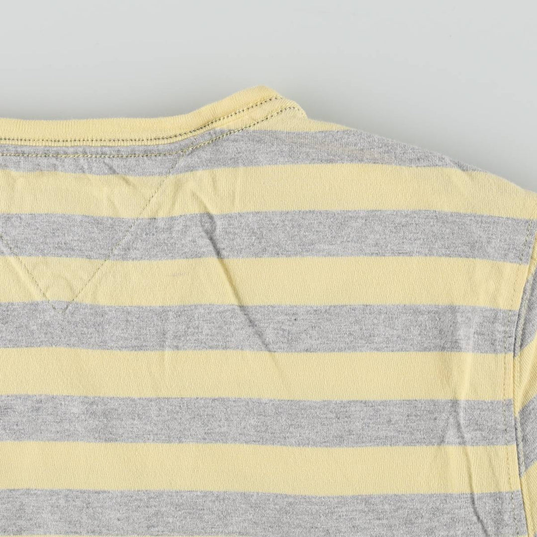 Tommy Hilfiger DENIM Striped Long-Sleeve T-Shirt (Women's Size M) unclear lemon yellow Vintage Second Hand