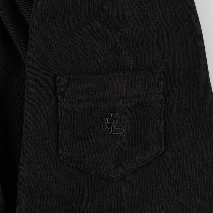 Ralph Lauren LAUREN Long-Sleeve T-Shirt (Women's Size L) cotton black type Vintage Second Hand