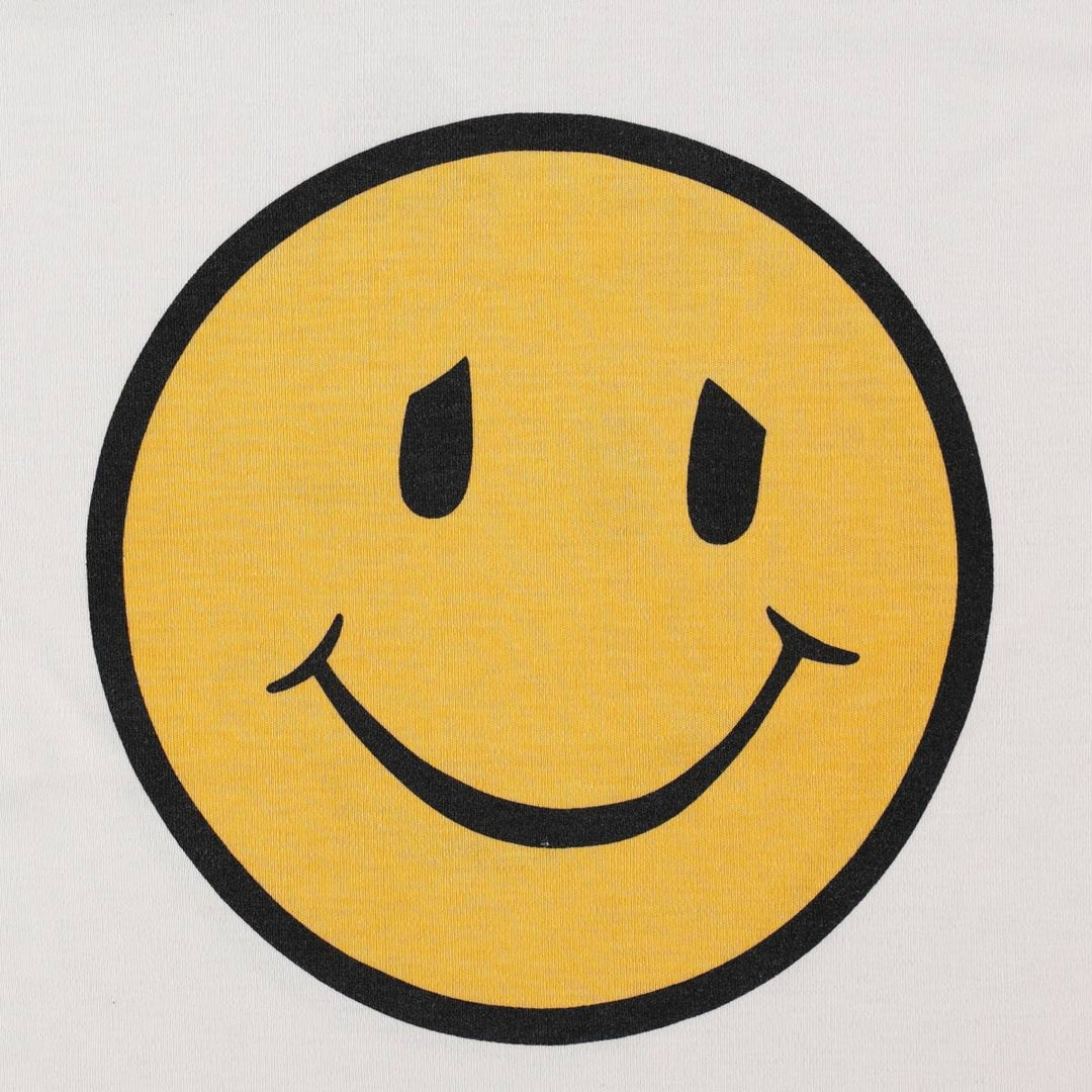 GITANO Smile Long T-Shirt (Women's Size M) polyester white type Vintage Second Hand