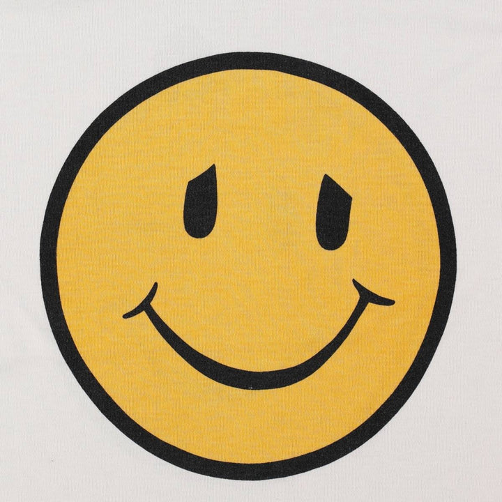 GITANO Smile Long T-Shirt (Women's Size M) polyester white type Vintage Second Hand