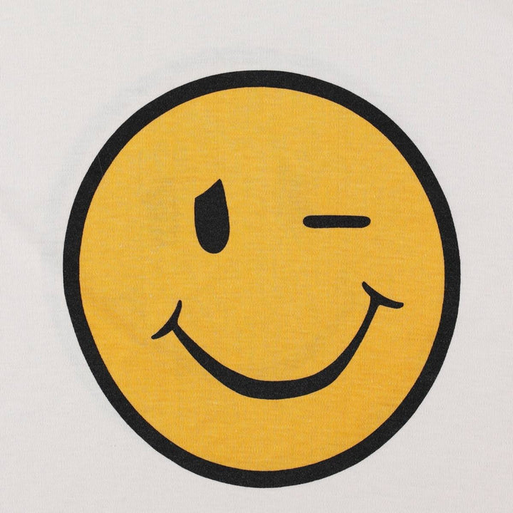 GITANO Smile Long T-Shirt (Women's Size M) polyester white type Vintage Second Hand