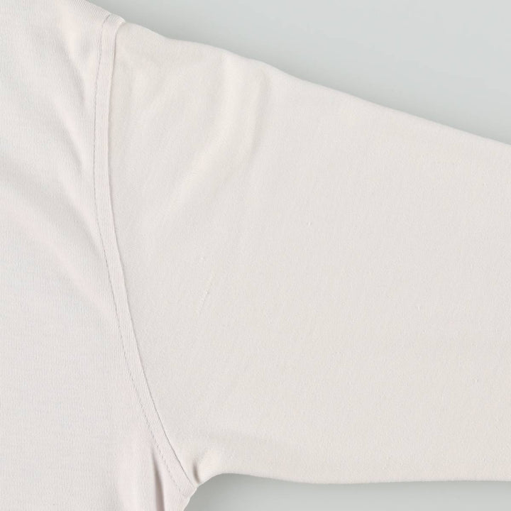GITANO Smile Long T-Shirt (Women's Size M) polyester white type Vintage Second Hand