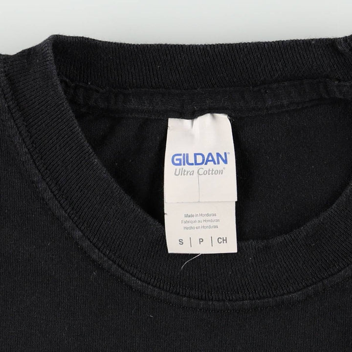 Gildan Ozuna Long-Sleeve Wrap T-Shirt (Men's Size S) cotton black type Vintage Second Hand