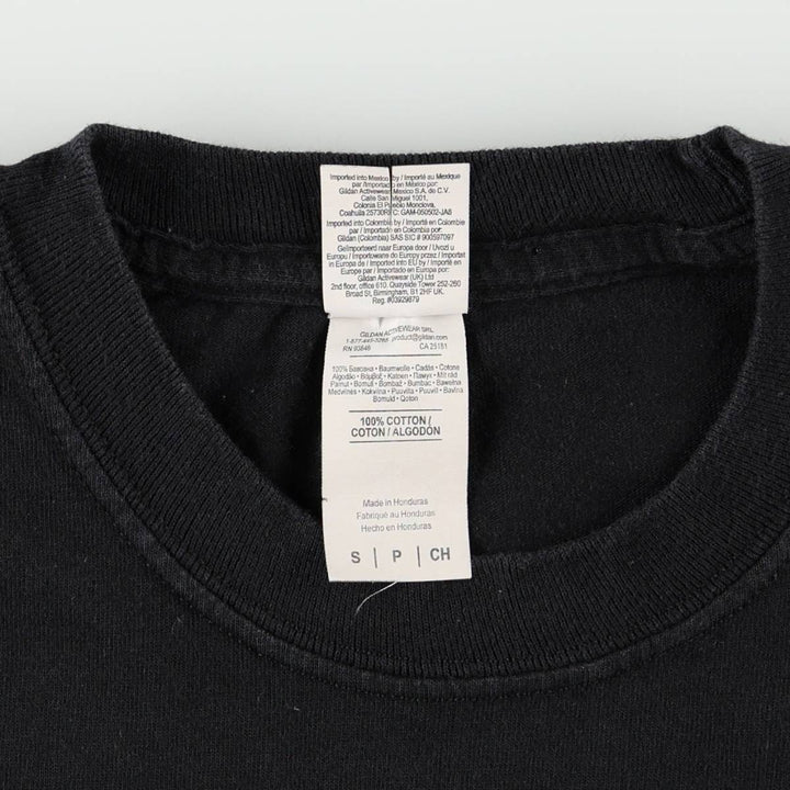 Gildan Ozuna Long-Sleeve Wrap T-Shirt (Men's Size S) cotton black type Vintage Second Hand