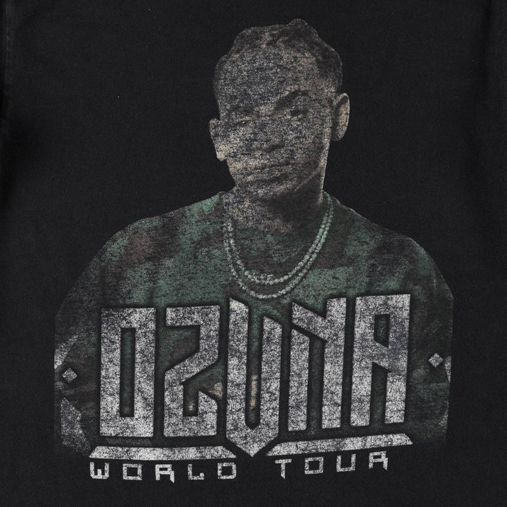 Gildan Ozuna Long-Sleeve Wrap T-Shirt (Men's Size S) cotton black type Vintage Second Hand