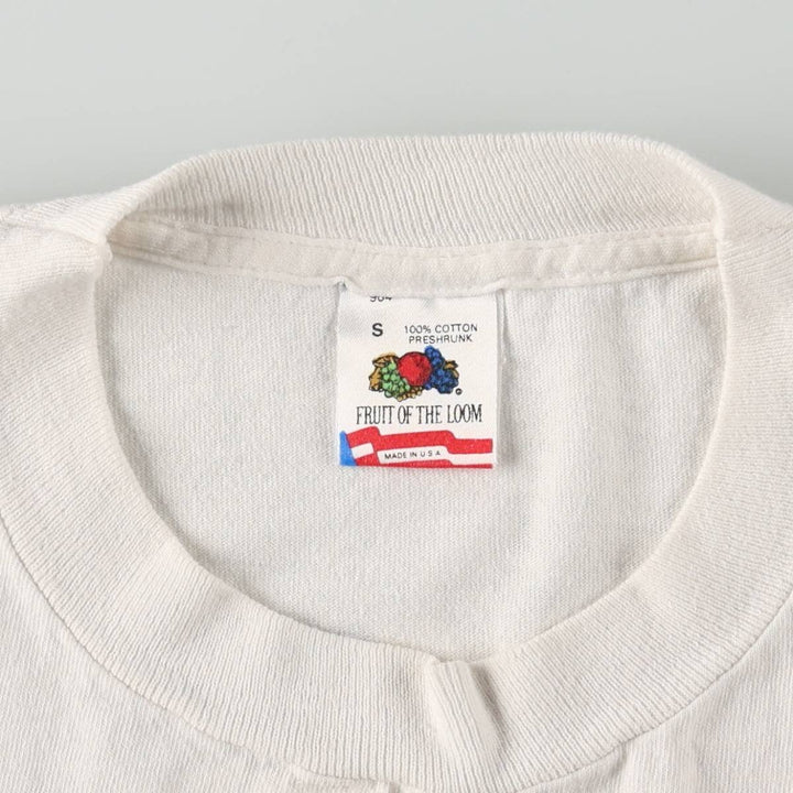 90'S Fruit of the Loom Long-Sleeve T-Shirt, Made in USA, Women's Size S (Equivalent), Vintage cotton white type Vintage Second Hand