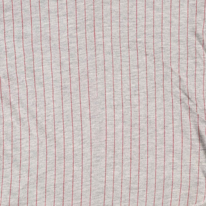 Quality Goods JMD Corp Stripe Pattern 3/4 Sleeve Raglan T-Shirt, Made in Canada, Women's Size M (Equivalent), Vintage cotton red type Vintage Second Hand