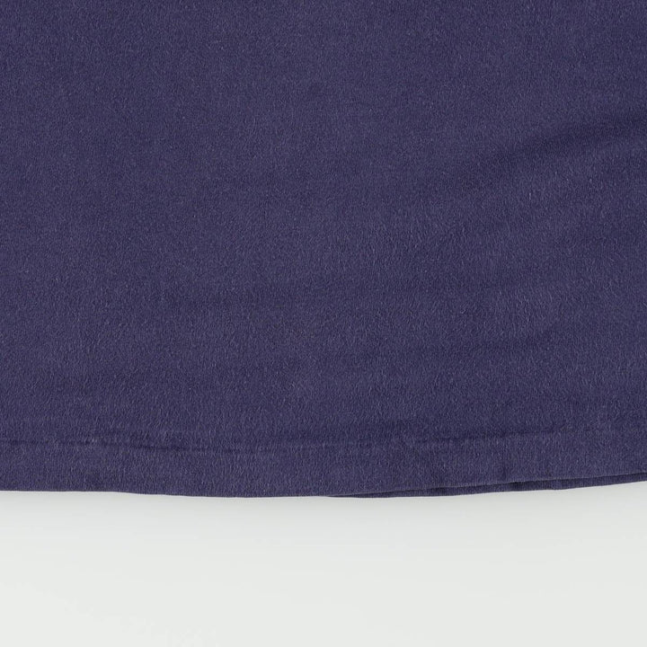 80'S Sportswear Hooded Long-Sleeve T-Shirt, Made in USA, Men's Size S (Equivalent), Vintage cotton navy blue type Vintage Second Hand