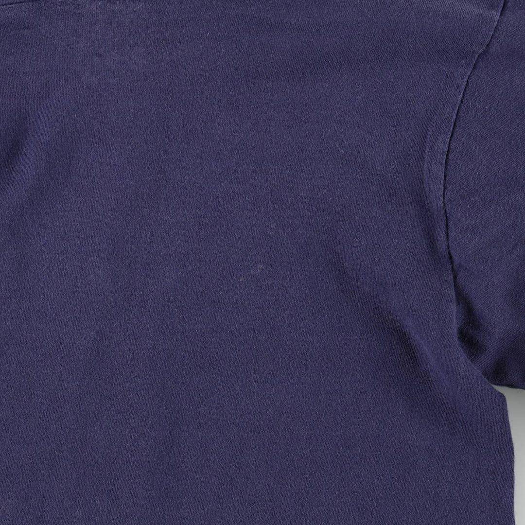 80'S Sportswear Hooded Long-Sleeve T-Shirt, Made in USA, Men's Size S (Equivalent), Vintage cotton navy blue type Vintage Second Hand