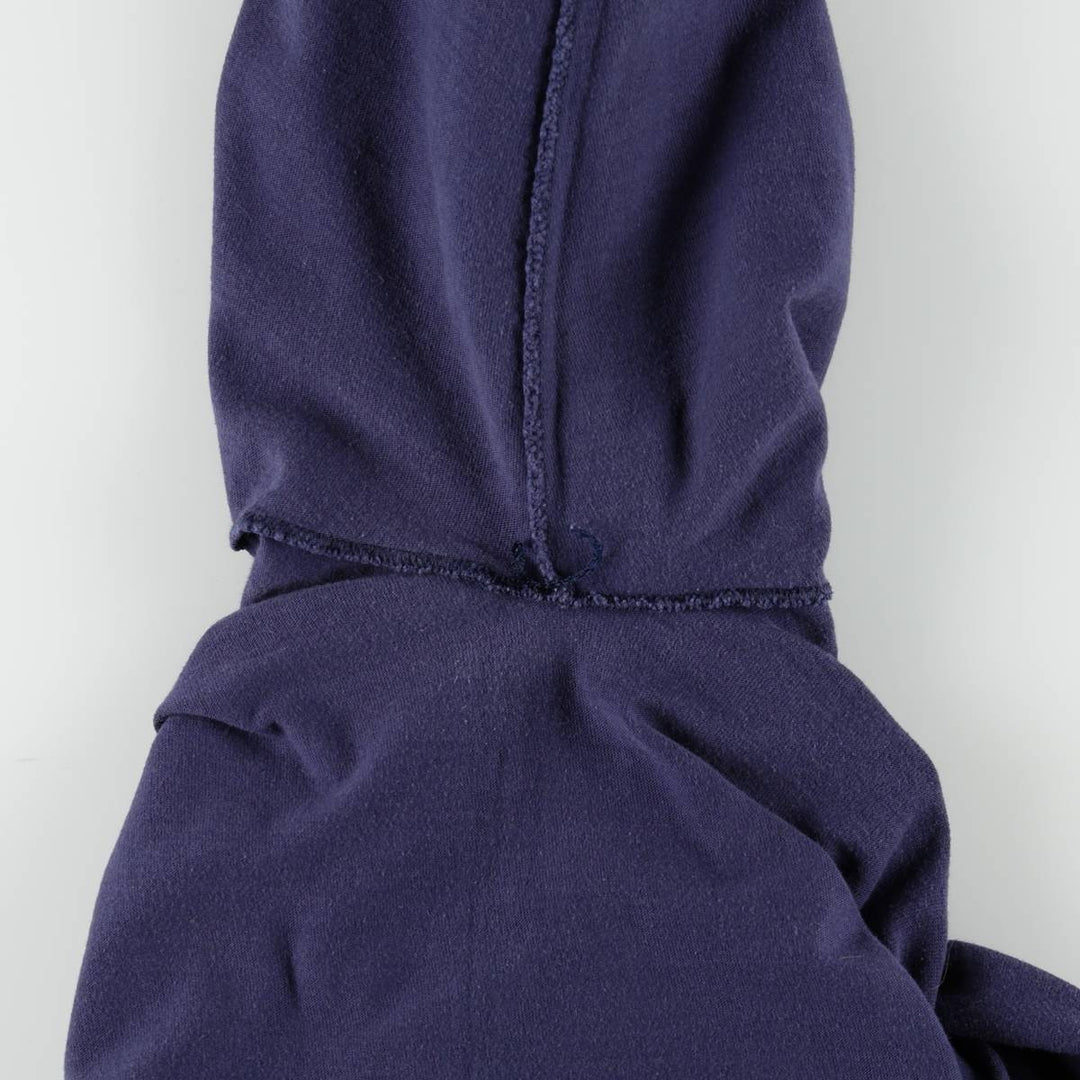 80'S Sportswear Hooded Long-Sleeve T-Shirt, Made in USA, Men's Size S (Equivalent), Vintage cotton navy blue type Vintage Second Hand