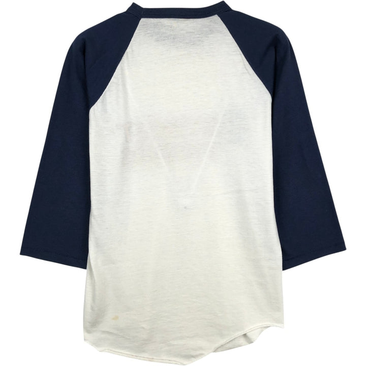 80'S Screen Stars Detroit Tigers 3/4 Sleeve Raglan T-Shirt, Made in USA, Women's Size S (Equivalent), Vintage cotton white type Vintage Second Hand