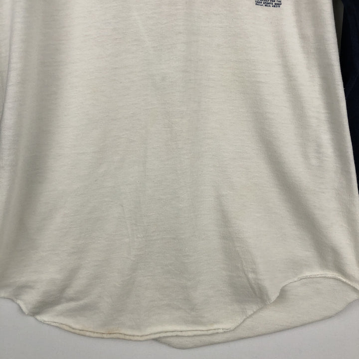 80'S Screen Stars Detroit Tigers 3/4 Sleeve Raglan T-Shirt, Made in USA, Women's Size S (Equivalent), Vintage cotton white type Vintage Second Hand
