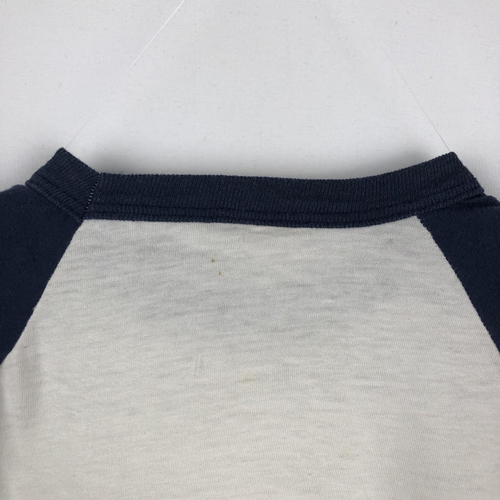 80'S Screen Stars Detroit Tigers 3/4 Sleeve Raglan T-Shirt, Made in USA, Women's Size S (Equivalent), Vintage cotton white type Vintage Second Hand