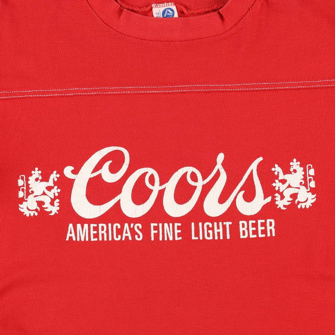 70s-80'S Artex Coors Advertising 3/4 Sleeve Long T-Shirt, Made in USA, Women's Size M (Equivalent), Vintage cotton red type Vintage Second Hand