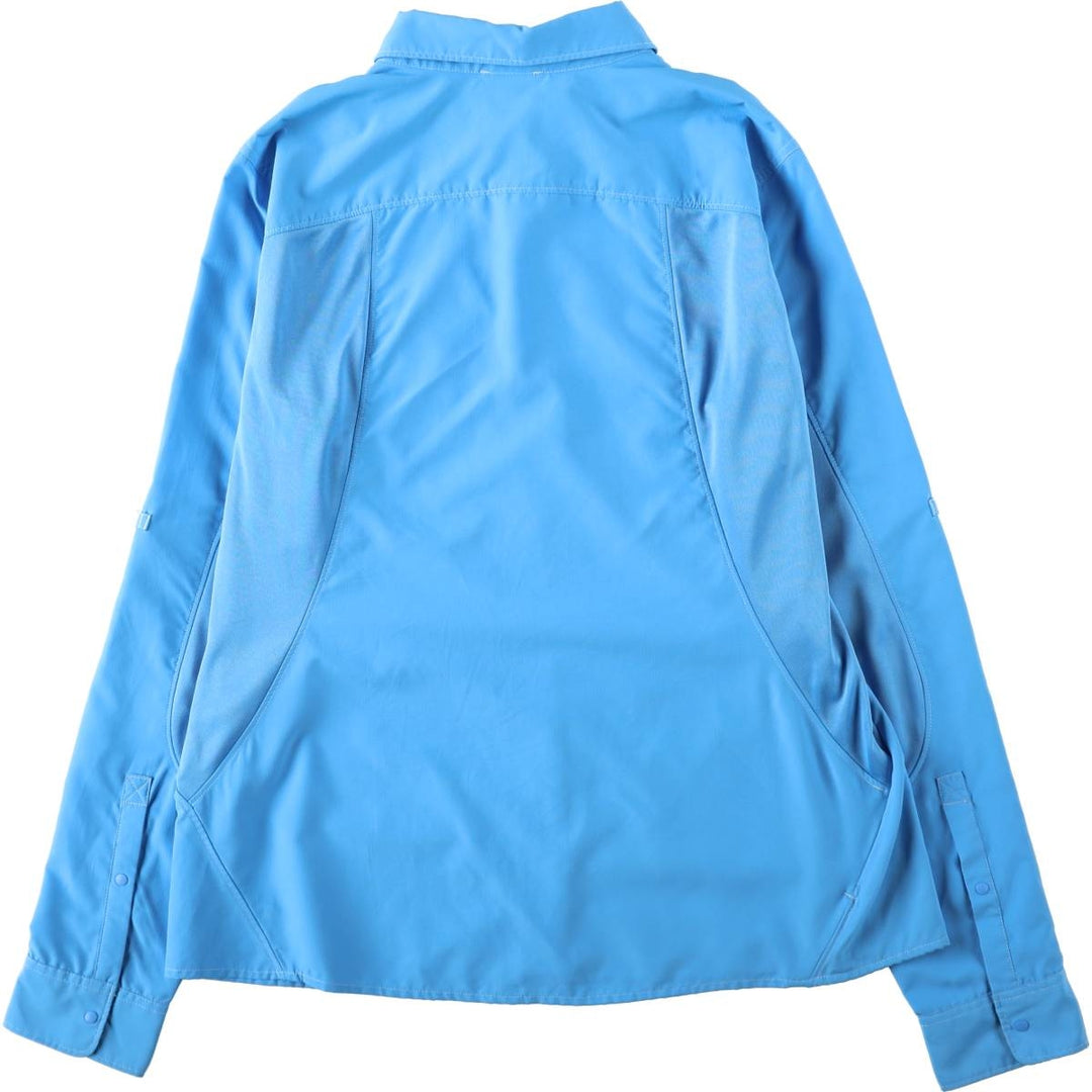 Patagonia Women's Long-Sleeve Button-Down Shirt (Size XL) polyester Blue type light blue Vintage Second Hand