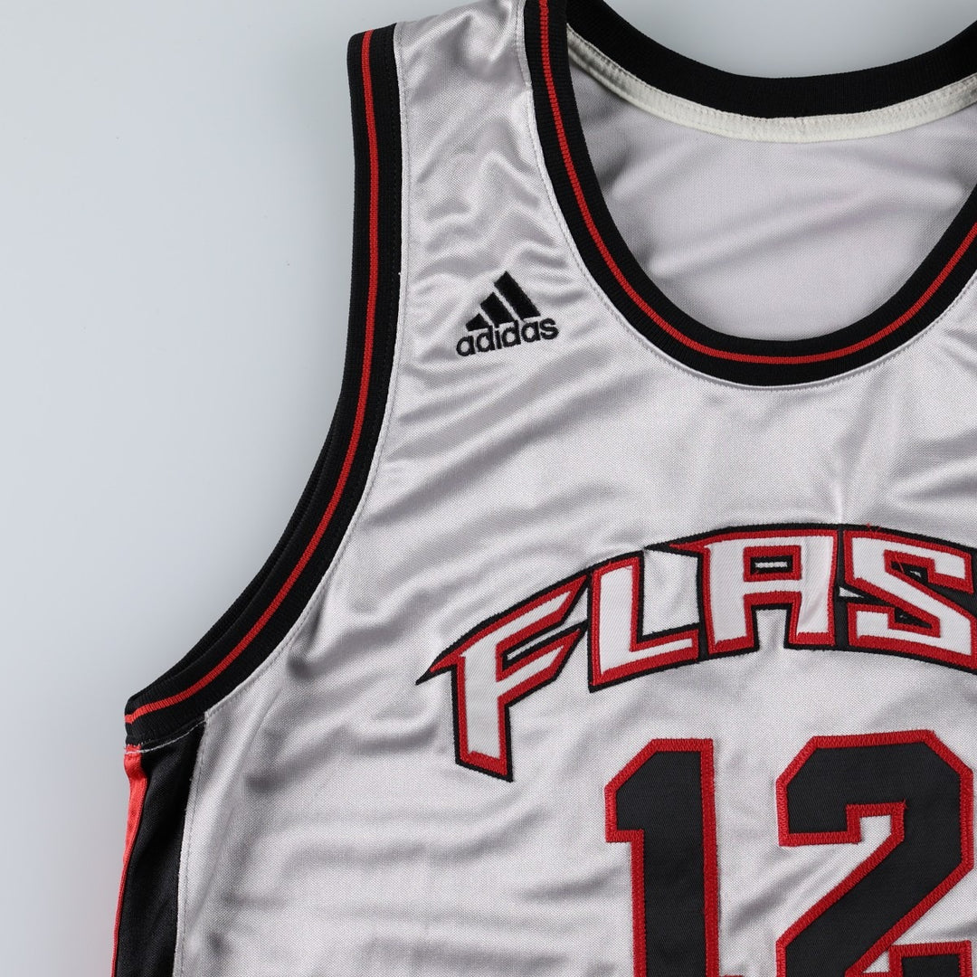 2000'S Adidas CLIMALITE UTAH FLASH game shirt replica uniform (women's size M equivalent) unclear Silver type Vintage Second Hand