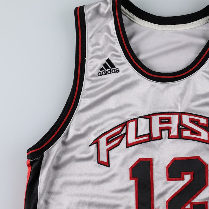 2000'S Adidas CLIMALITE UTAH FLASH game shirt replica uniform (women's size M equivalent) unclear Silver type Vintage Second Hand