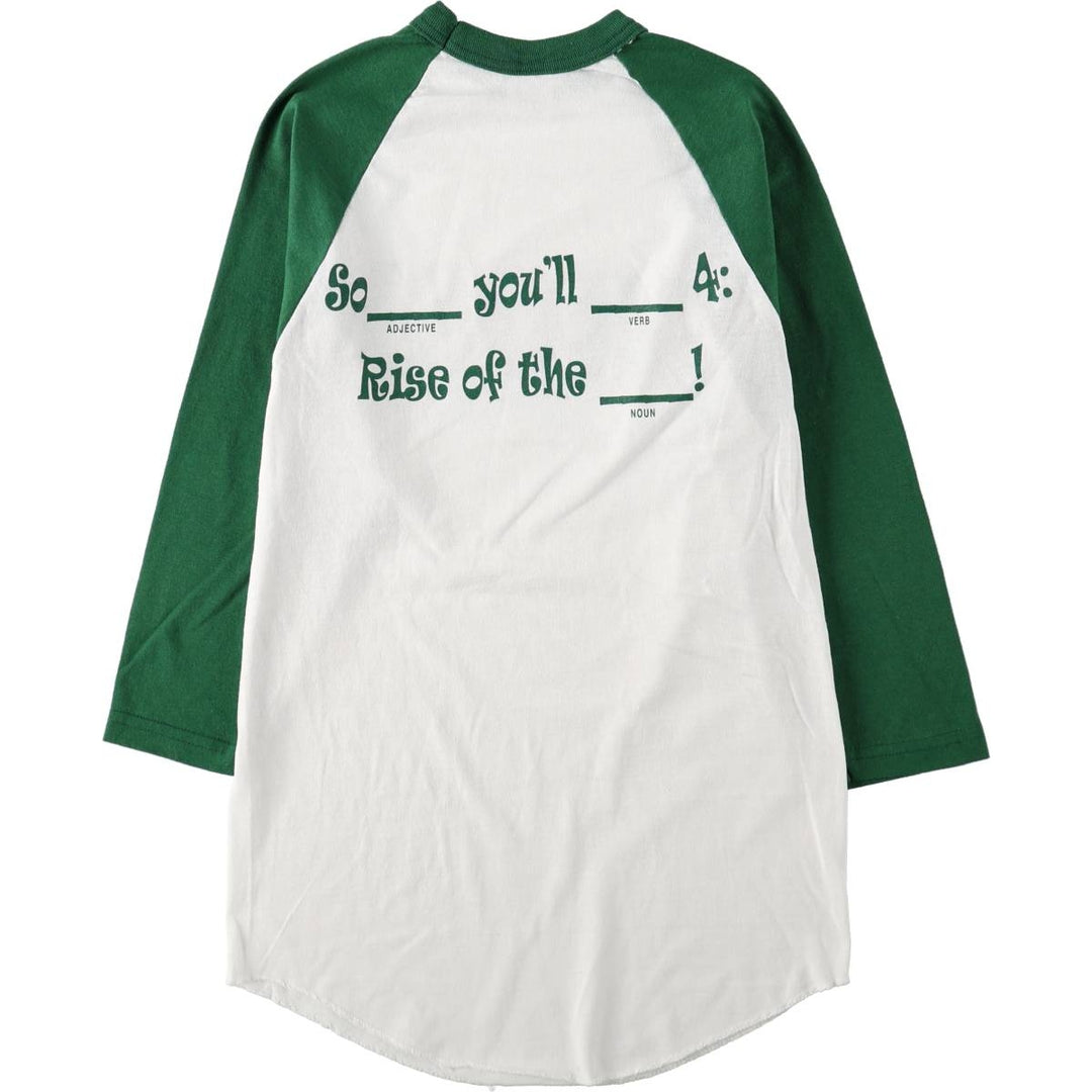 2000'S AUGUSTA 3/4 Sleeve Raglan T-Shirt, Women's Size S (approx.) cotton white type Vintage Second Hand