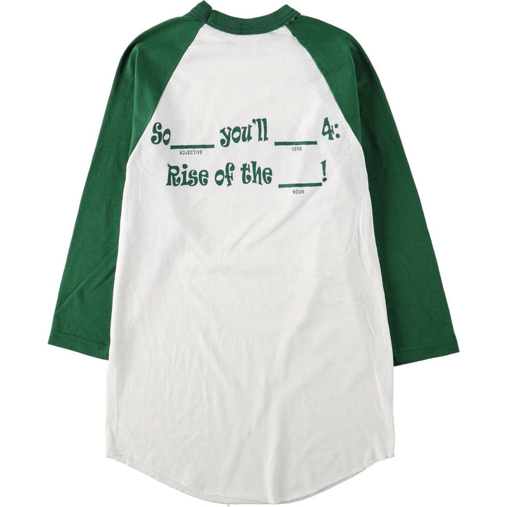 2000'S AUGUSTA 3/4 Sleeve Raglan T-Shirt, Women's Size S (approx.) cotton white type Vintage Second Hand