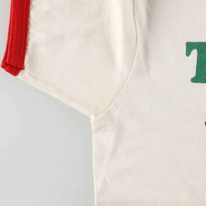 Ringer T-shirt, Women's Size M (approx.), Vintage unclear white type Vintage Second Hand