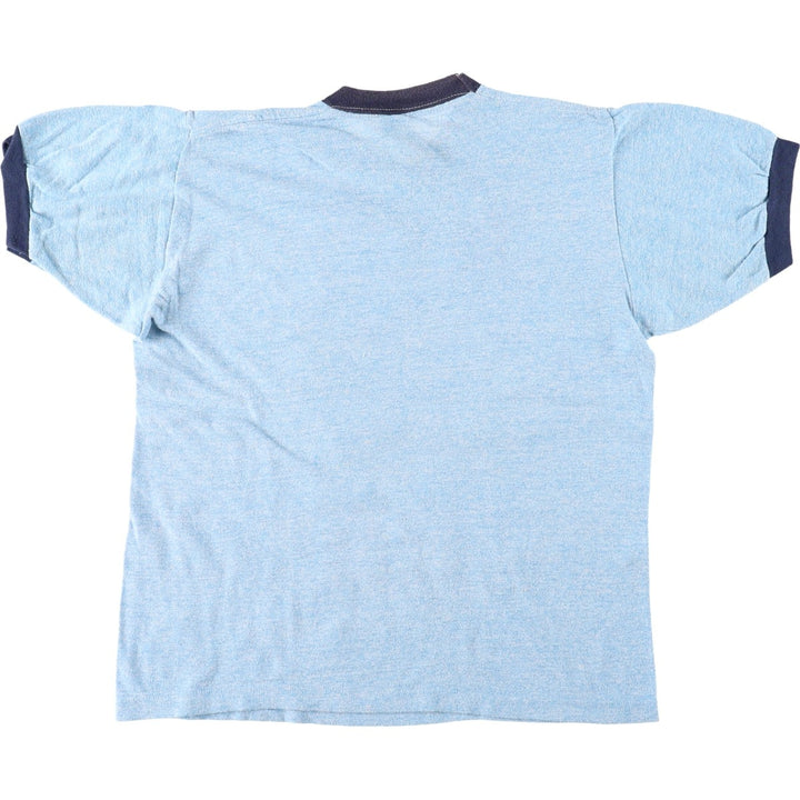 70'S Sportswear Ringer T-Shirt, Made in USA, Men's Size M (Equivalent), Vintage cotton blue type Vintage Second Hand