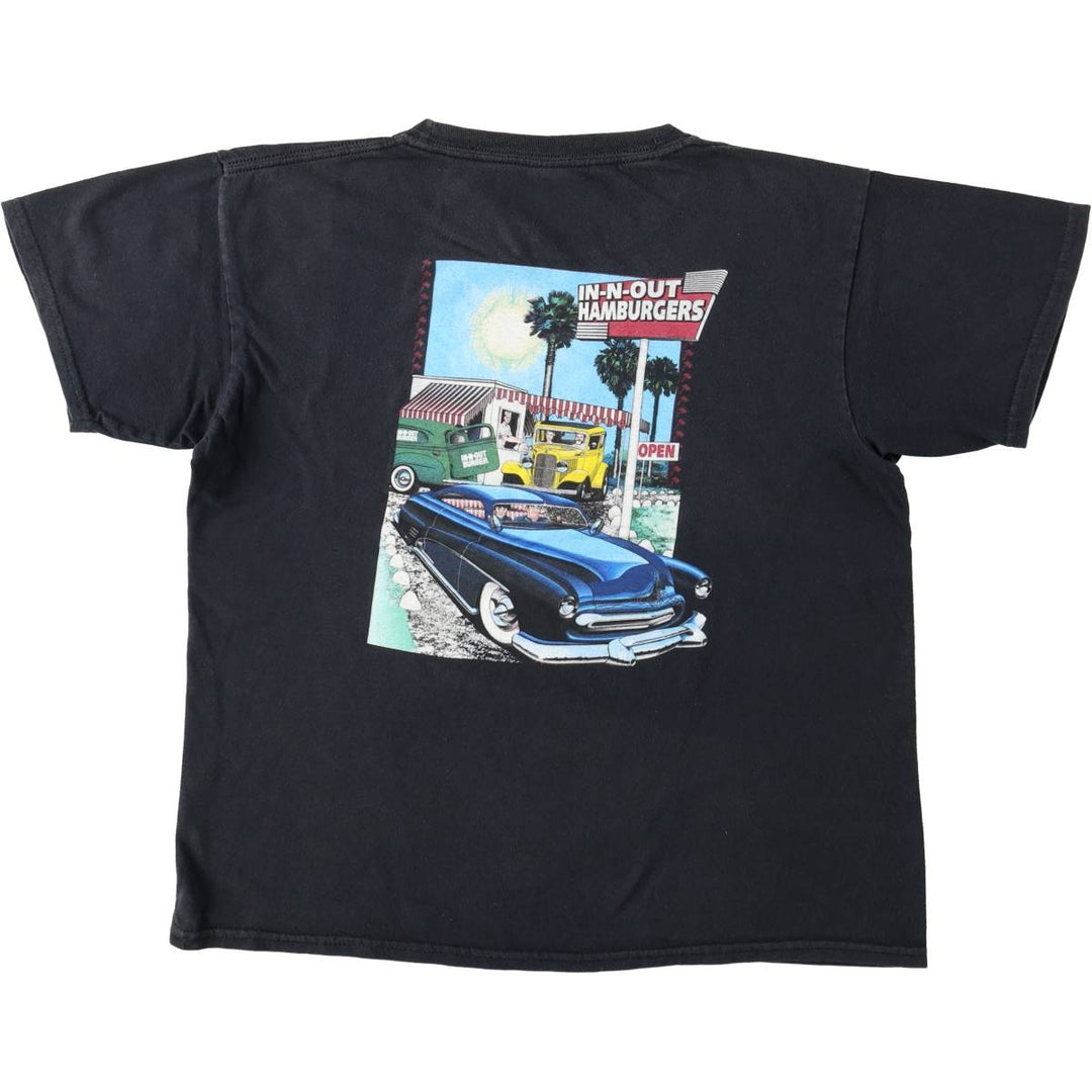 Gildan In-N-Out Burger Advertising T-Shirt, Women's Size M (approx.) unclear black type Vintage Second Hand