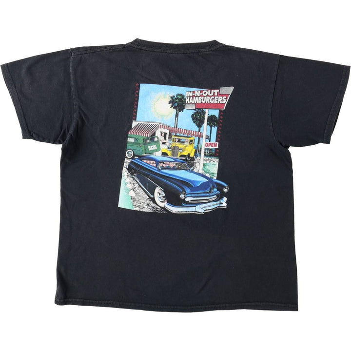 Gildan In-N-Out Burger Advertising T-Shirt, Women's Size M (approx.) unclear black type Vintage Second Hand