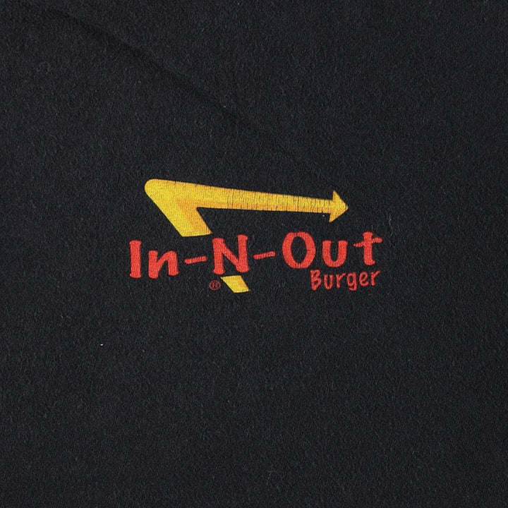 Gildan In-N-Out Burger Advertising T-Shirt, Women's Size M (approx.) unclear black type Vintage Second Hand