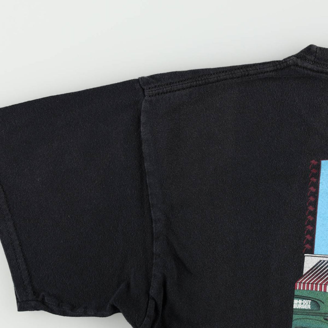 Gildan In-N-Out Burger Advertising T-Shirt, Women's Size M (approx.) unclear black type Vintage Second Hand