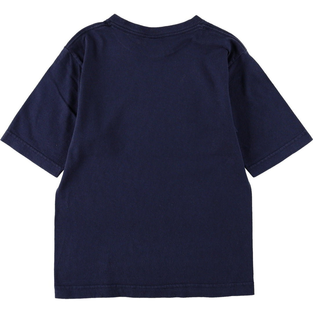 90'S Tommy Hilfiger short-sleeved t-shirt with a single logo, made in the USA, women's size S equivalent, vintage. cotton navy blue type Vintage Second Hand