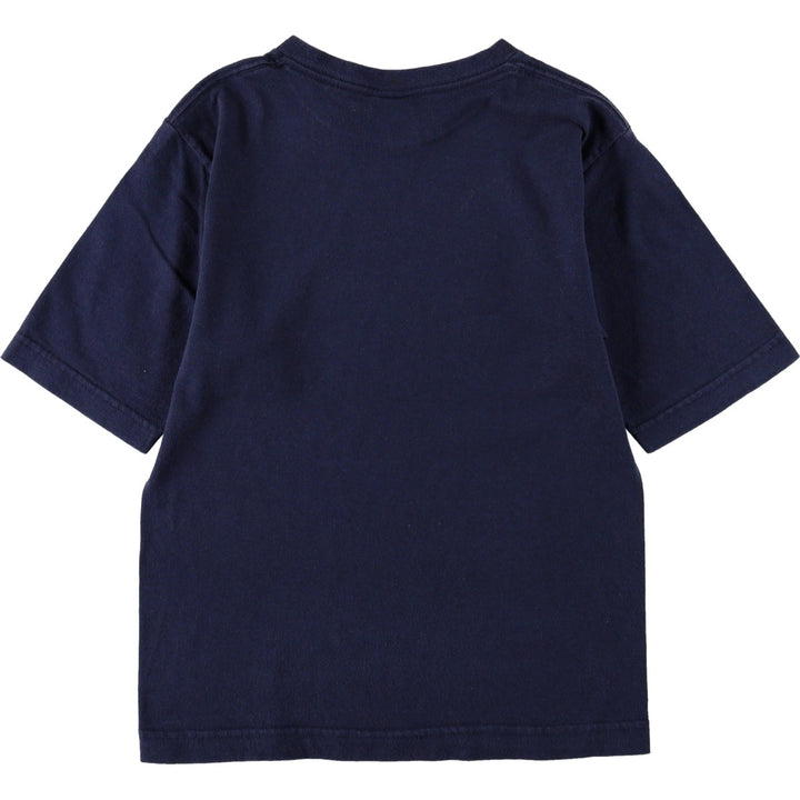 90'S Tommy Hilfiger short-sleeved t-shirt with a single logo, made in the USA, women's size S equivalent, vintage. cotton navy blue type Vintage Second Hand