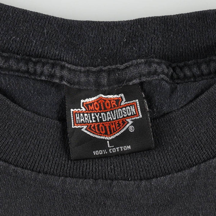 Vintage 90'S Harley-Davidson Motorcycle T-shirt, Made in USA, Women's Size L cotton black type Vintage Second Hand