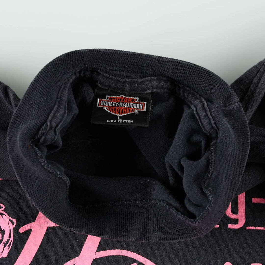 Vintage 90'S Harley-Davidson Motorcycle T-shirt, Made in USA, Women's Size L cotton black type Vintage Second Hand
