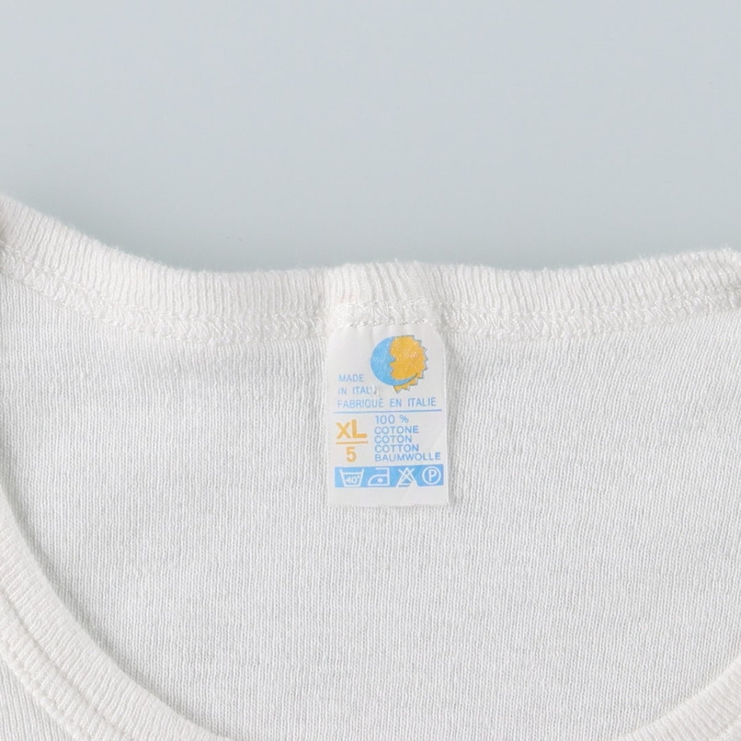 Printed T-shirt, Italian-made, Women's size S (approx.), Vintage cotton white type Vintage Second Hand