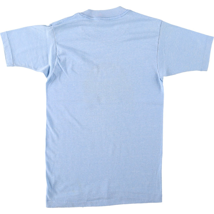 80'S Healthknit YMCA Print T-Shirt, Made in USA, Men's Size S (approx.), Vintage cotton Blue type light blue Vintage Second Hand