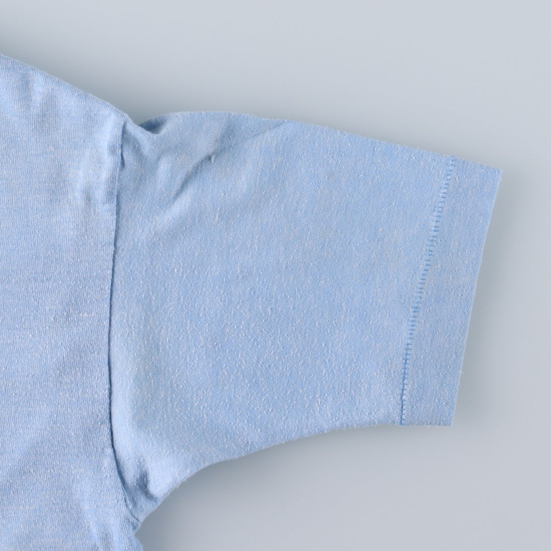 80'S Healthknit YMCA Print T-Shirt, Made in USA, Men's Size S (approx.), Vintage cotton Blue type light blue Vintage Second Hand