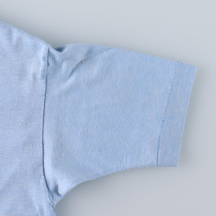 80'S Healthknit YMCA Print T-Shirt, Made in USA, Men's Size S (approx.), Vintage cotton Blue type light blue Vintage Second Hand