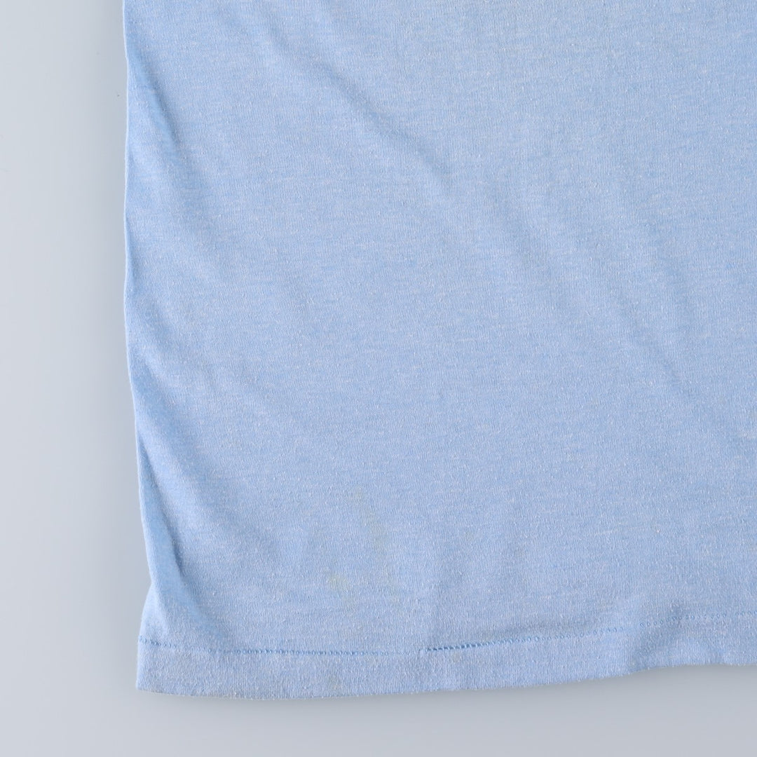 80'S Healthknit YMCA Print T-Shirt, Made in USA, Men's Size S (approx.), Vintage cotton Blue type light blue Vintage Second Hand
