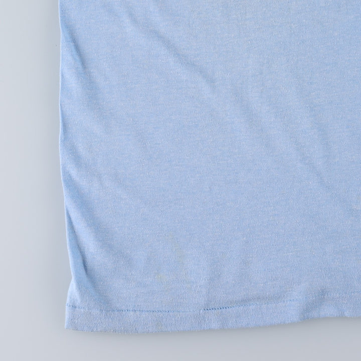 80'S Healthknit YMCA Print T-Shirt, Made in USA, Men's Size S (approx.), Vintage cotton Blue type light blue Vintage Second Hand