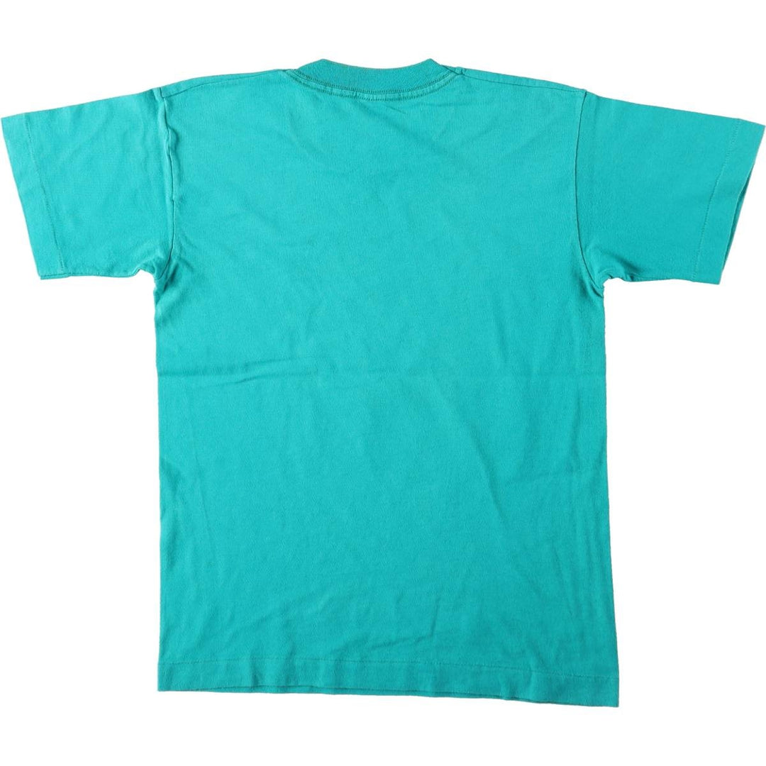 Vintage Printed T-shirt, Women's Size S unclear turquoise blue Vintage Second Hand