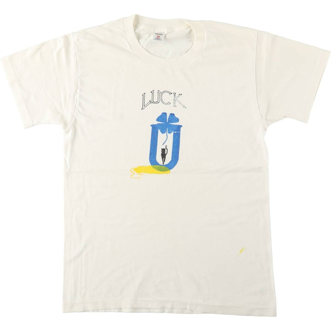 80s-90'S JOCKEY print T-shirt, Made in USA, Men's size M (approx.), Vintage cotton white type Vintage Second Hand