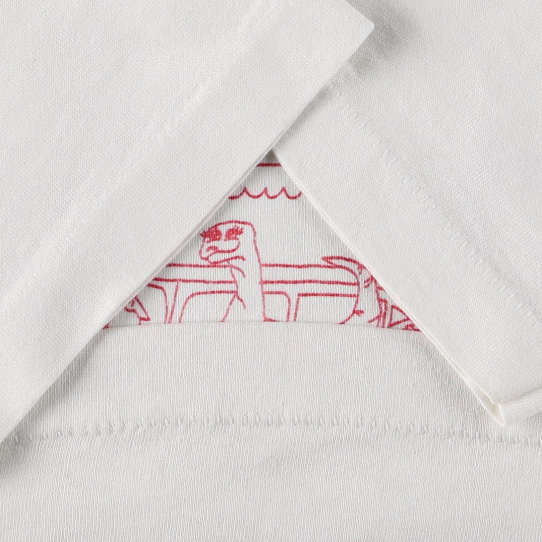 80'S printed T-shirt, women's size S equivalent, vintage. unclear white type Vintage Second Hand