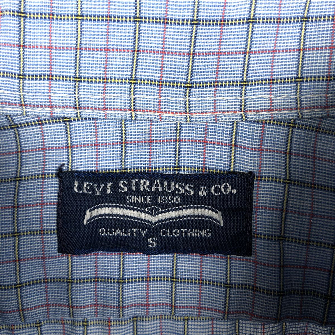 Levi's LEVI STRAUSS & CO. Short-Sleeve Check Shirt, Men's Size S (approx.) unclear blue type Vintage Second Hand