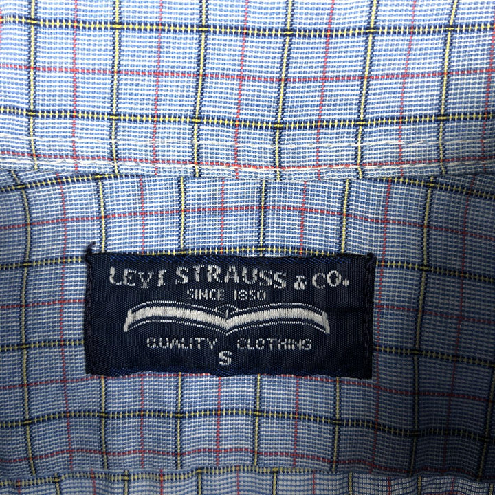 Levi's LEVI STRAUSS & CO. Short-Sleeve Check Shirt, Men's Size S (approx.) unclear blue type Vintage Second Hand