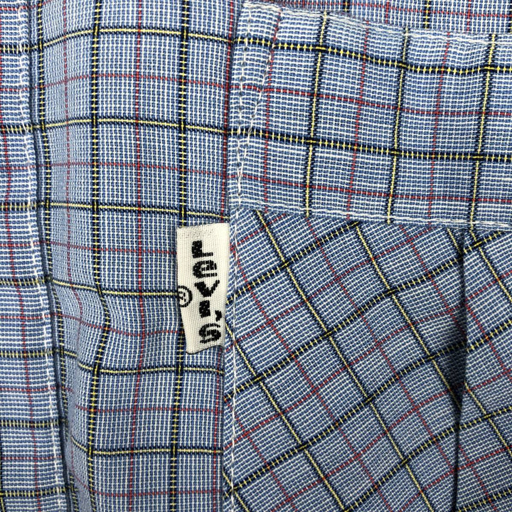 Levi's LEVI STRAUSS & CO. Short-Sleeve Check Shirt, Men's Size S (approx.) unclear blue type Vintage Second Hand