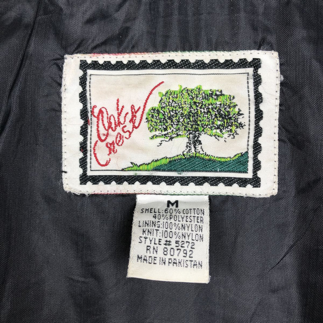 80s-90'S Oak Crest Derby Jacket, Cup Shoulder Jacket, Men's Size M (Equivalent), Vintage cotton black type Vintage Second Hand