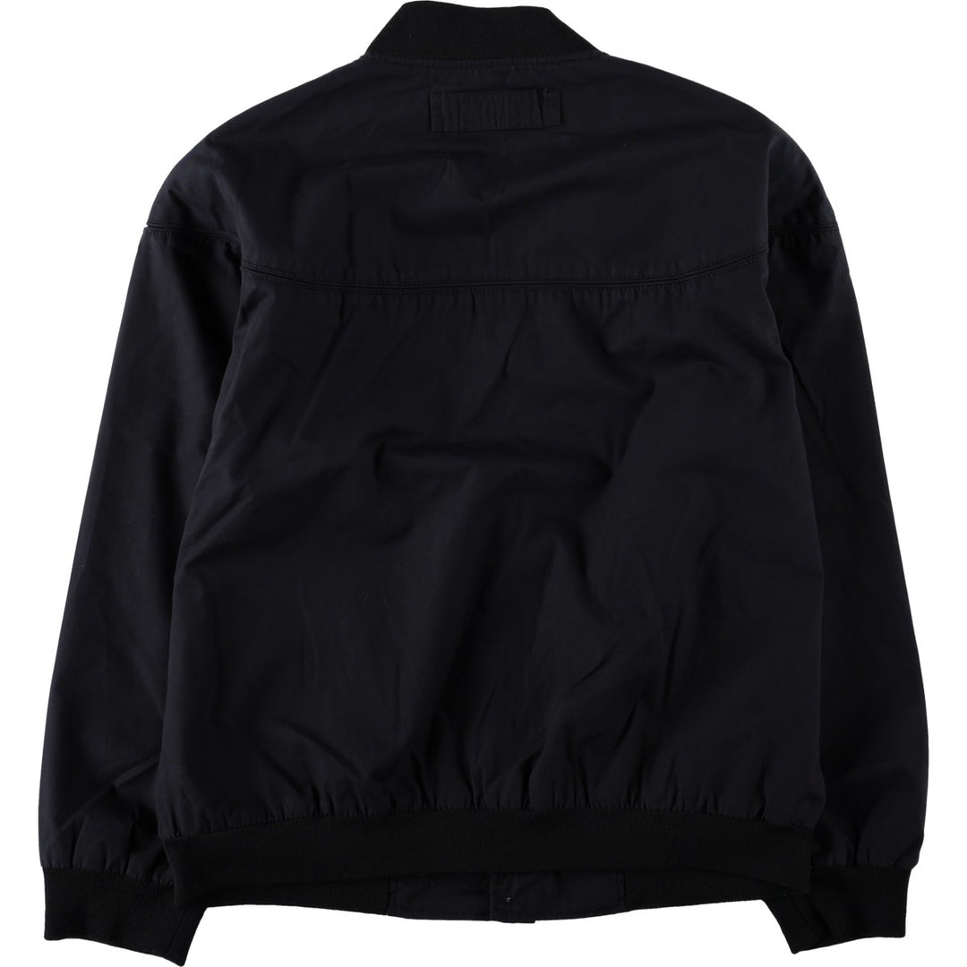 90s~00'S HABAND Derby Jacket Cup Shoulder Jacket Men's XL polyester navy blue type Vintage Second Hand